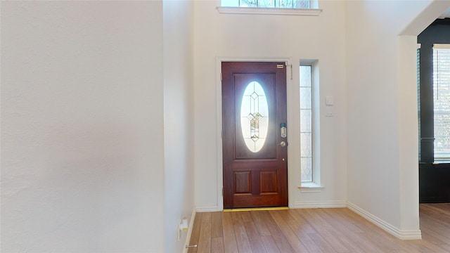 foyer featuring light hardwood / wood-style flooring