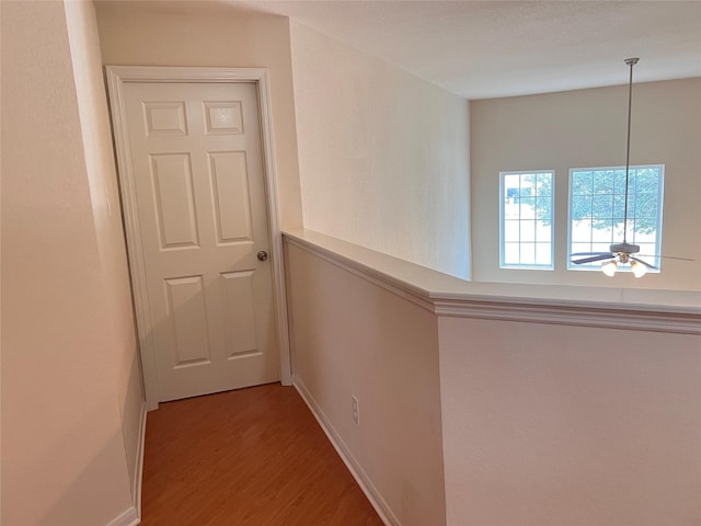 corridor featuring light hardwood / wood-style floors