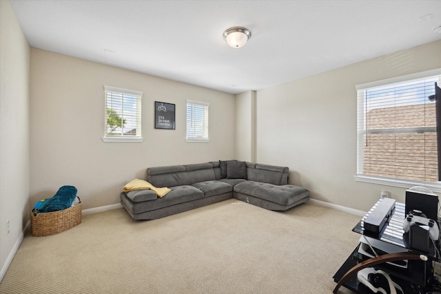 view of carpeted living room