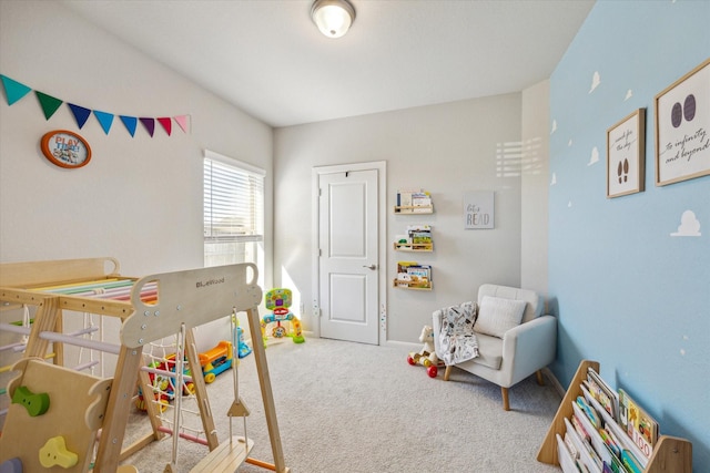 playroom featuring carpet flooring