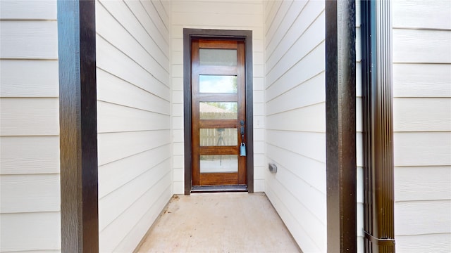 view of doorway to property