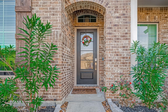 view of exterior entry