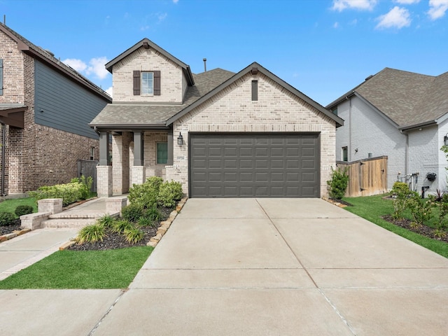 view of front facade with a garage