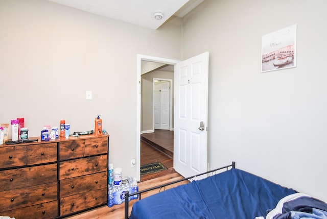 bedroom featuring light hardwood / wood-style floors