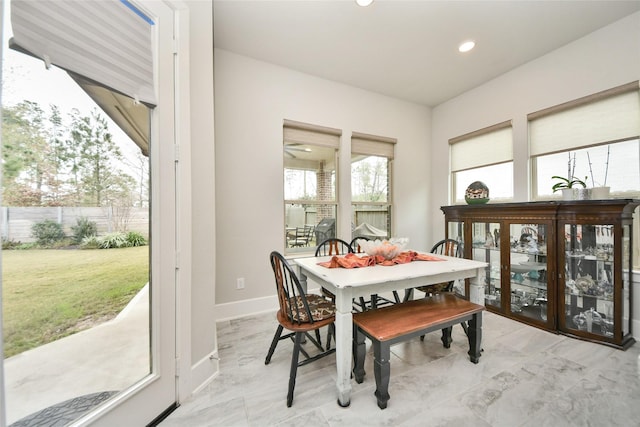 view of dining room