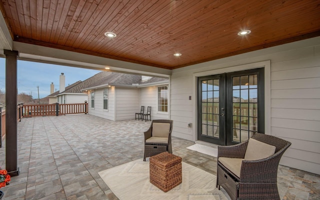 view of patio / terrace with french doors