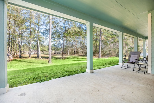 view of patio / terrace with fence