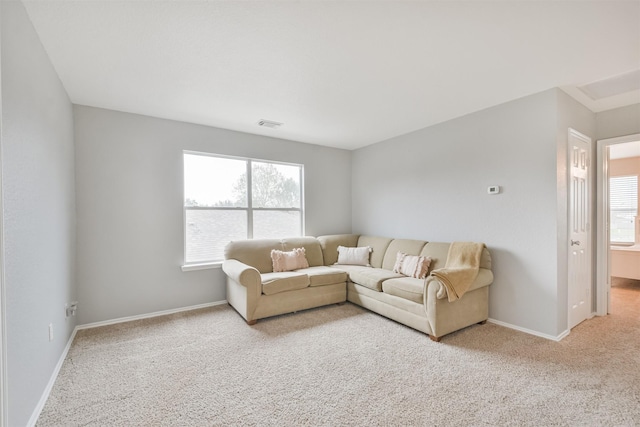 view of carpeted living room