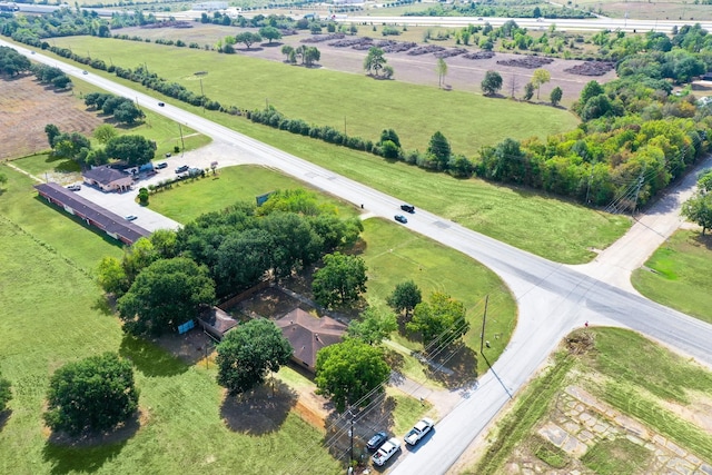 bird's eye view with a rural view