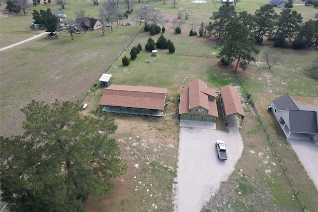 drone / aerial view featuring a rural view