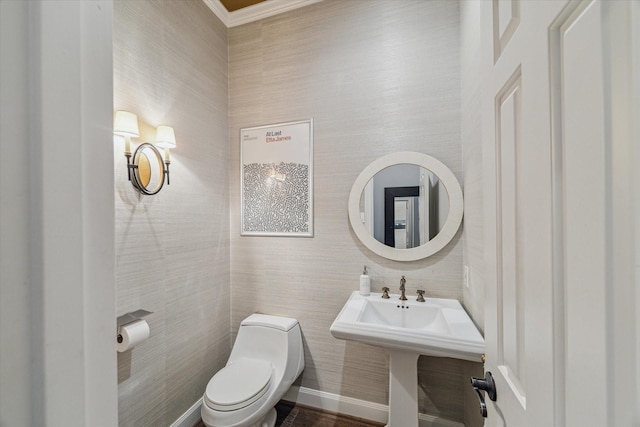 bathroom with toilet and sink