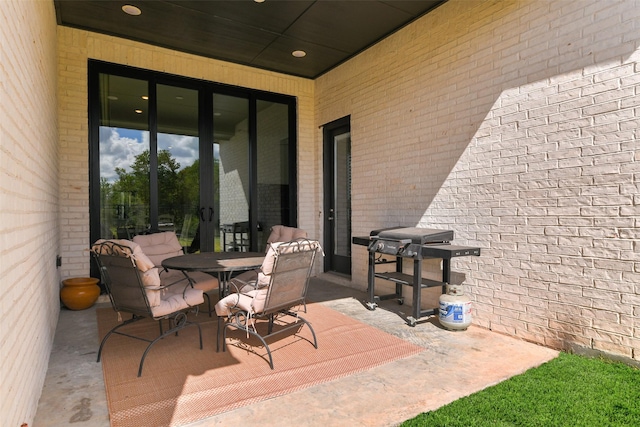 view of patio / terrace with area for grilling