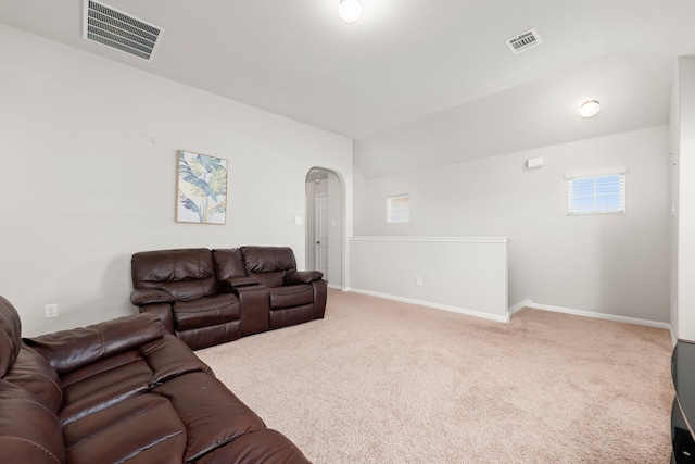 view of carpeted living room