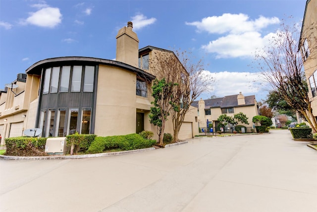 view of property featuring a garage