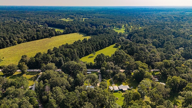 birds eye view of property featuring a rural view