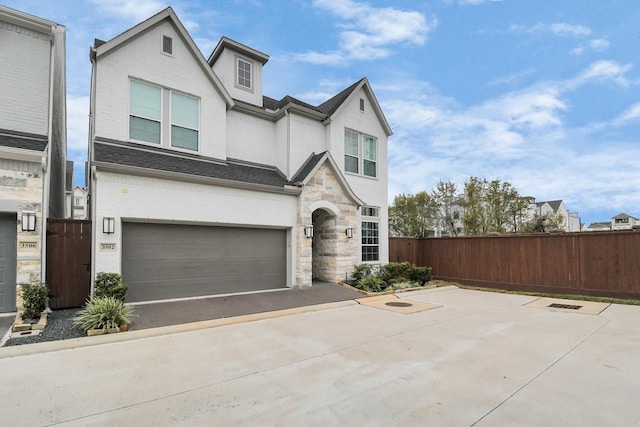 view of front facade with a garage