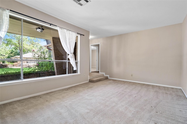 carpeted empty room with a wealth of natural light