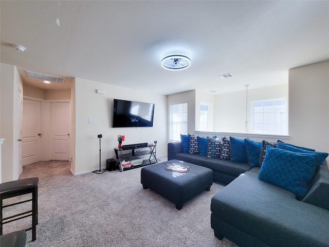 view of carpeted living room