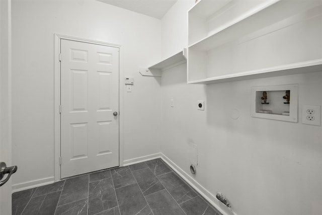 laundry room featuring hookup for a washing machine, hookup for a gas dryer, and electric dryer hookup