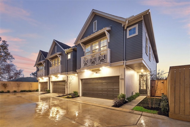 view of front of house featuring a garage