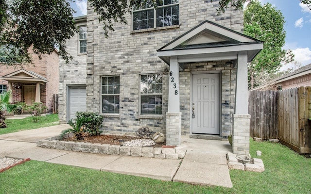 view of front of house featuring a garage