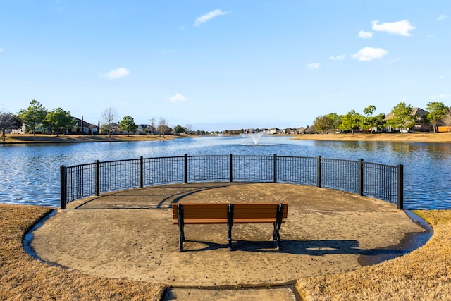 view of property's community featuring a water view