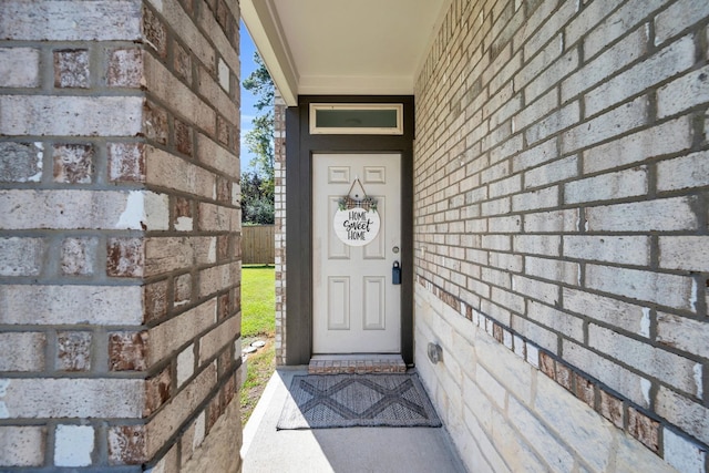 view of doorway to property