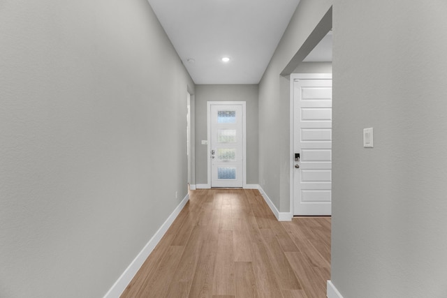 entryway featuring light hardwood / wood-style floors