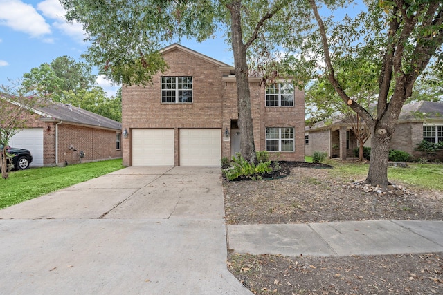 view of property featuring a garage