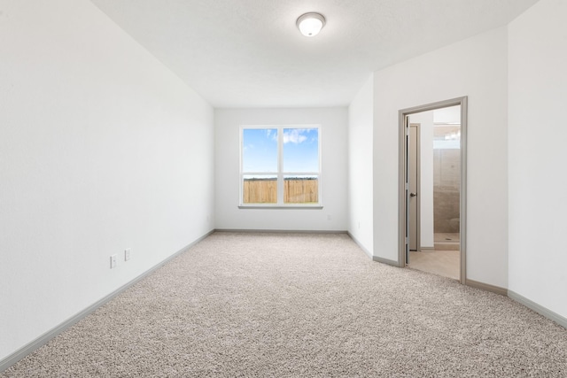 spare room with light colored carpet