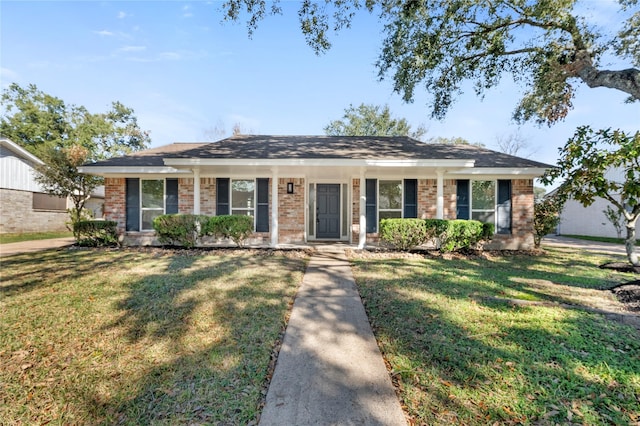 ranch-style house with a front yard