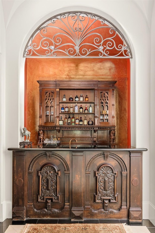 view of bar