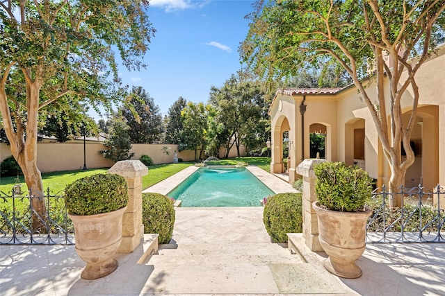 view of pool with a patio