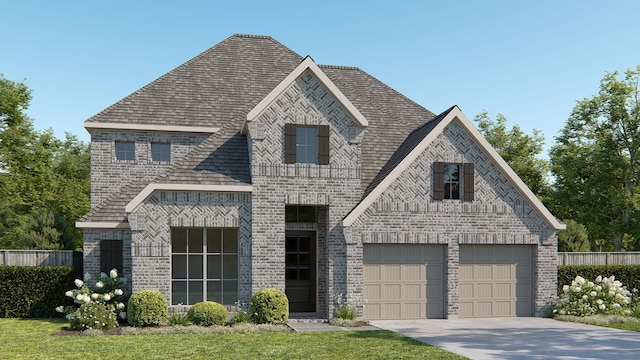 view of front facade featuring a garage