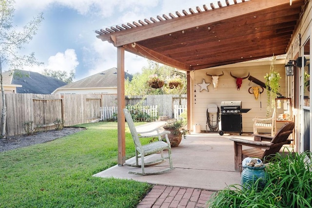 view of patio / terrace with area for grilling