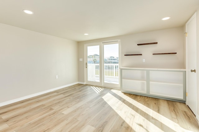 doorway featuring light hardwood / wood-style floors