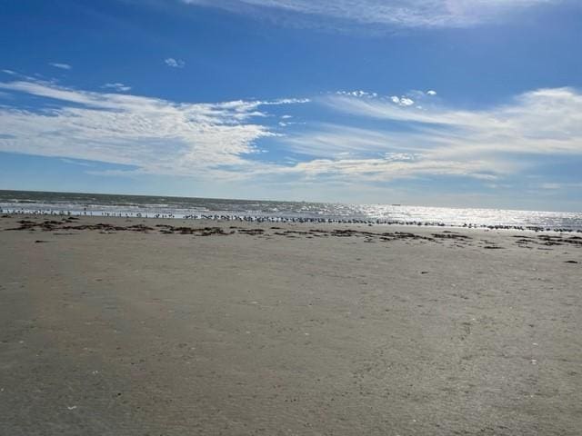 view of water feature featuring a beach view