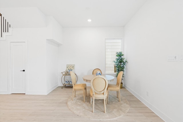 dining area featuring light hardwood / wood-style flooring