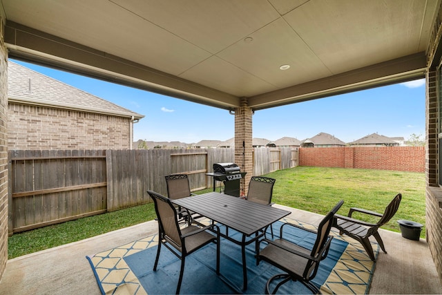 view of patio / terrace with grilling area