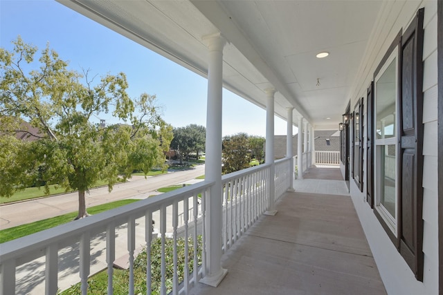 balcony with covered porch