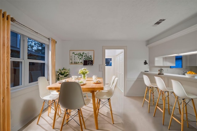 view of dining area