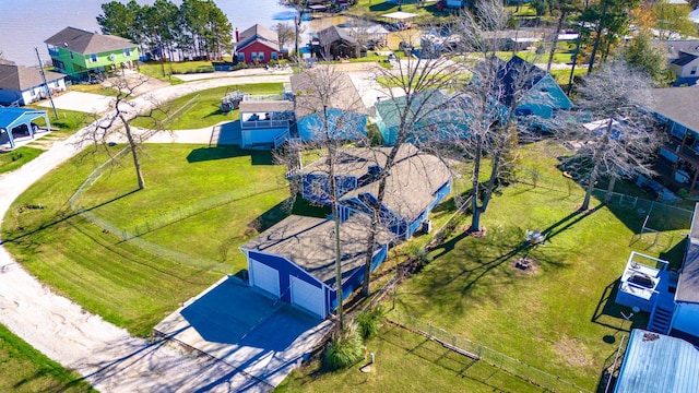 400 E Woodland Shores Dr, Point Blank, TX 77364 - aerial view of residential area with a nearby body of water