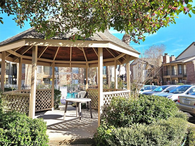 surrounding community with a gazebo