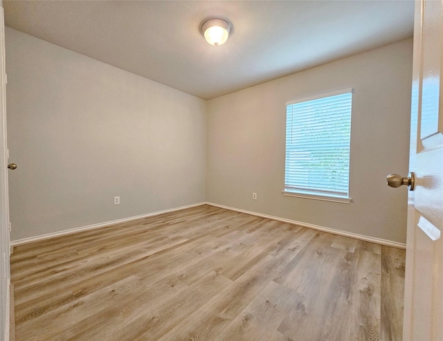 empty room featuring light hardwood / wood-style flooring