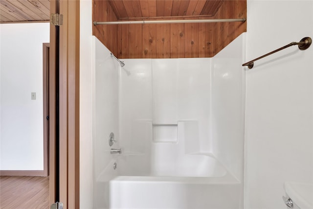 bathroom featuring wooden ceiling