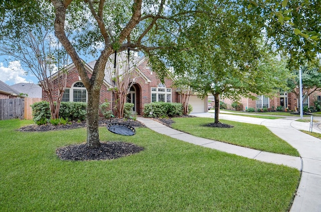 view of front of home with a front yard