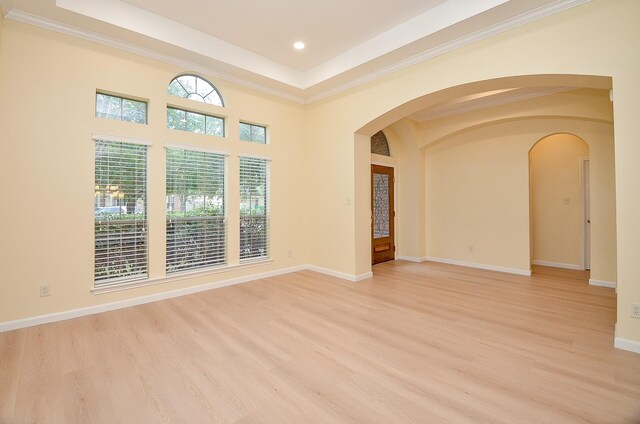 unfurnished room featuring light hardwood / wood-style floors