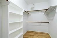 spacious closet with wood-type flooring