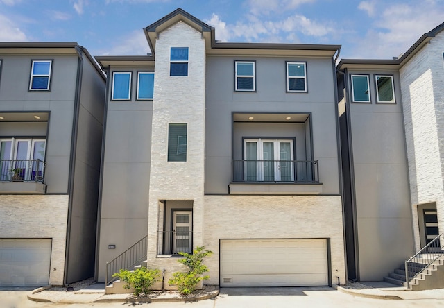 view of property featuring a garage