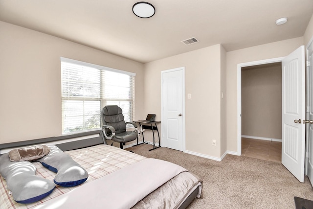 view of carpeted bedroom